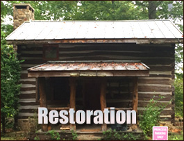 Historic Log Cabin Restoration  Tar Heel, North Carolina