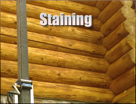  Tar Heel, North Carolina Log Home Staining